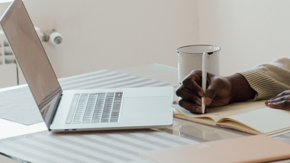 computer on a desk